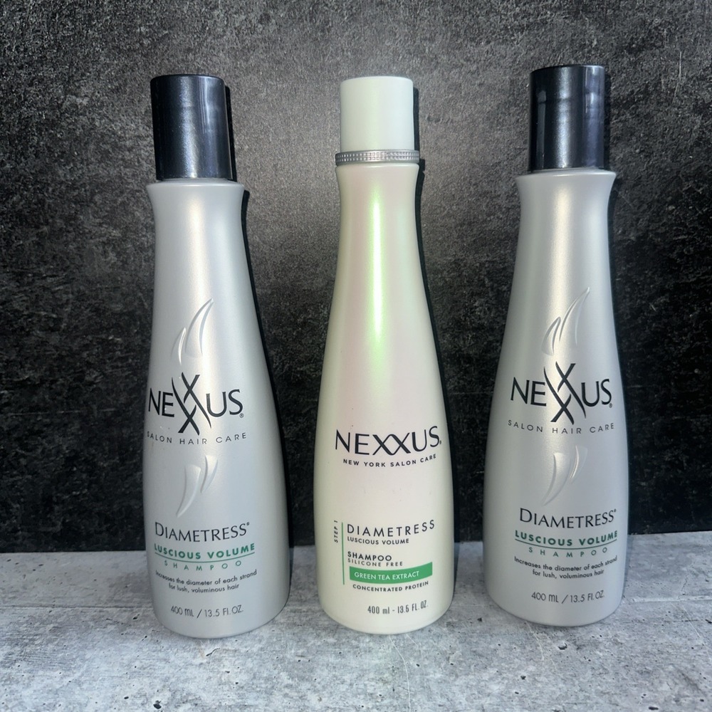 3 Lot Nexxus - Diametress Luscious Volume Shampoo - 13.5 oz Original Forumla